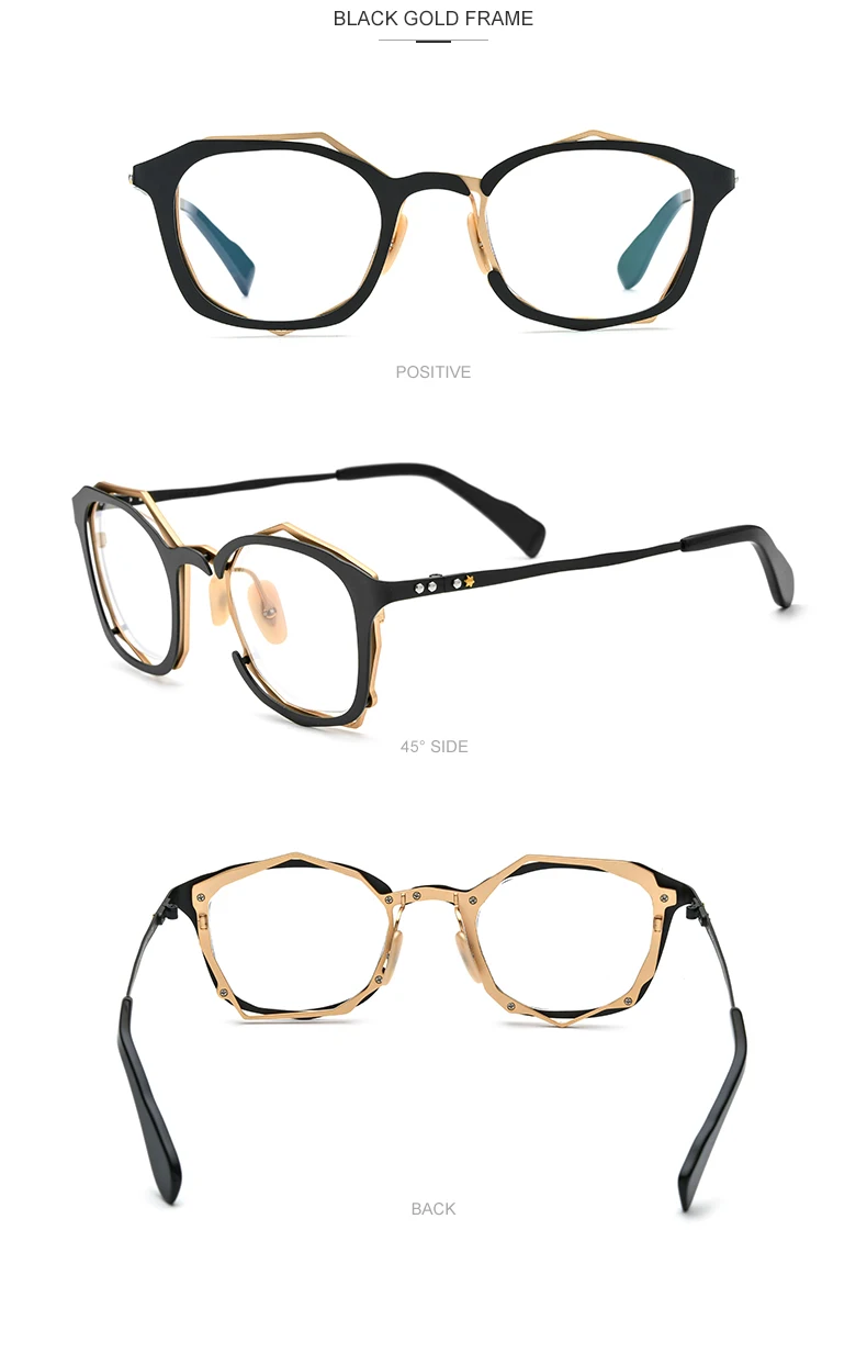 Borregls Pure Titanium Glasses Frame Men 2022 Prescription Eye Glasses For Men Square Eyeglasses