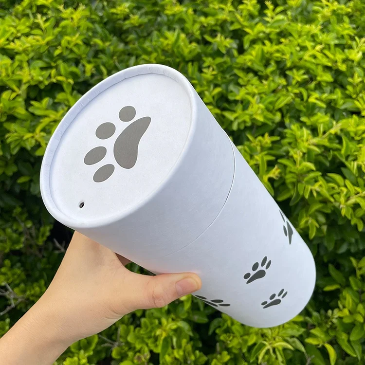 Human animal cremation ashes scattering tube dog paper pet urns biodegradable for cats