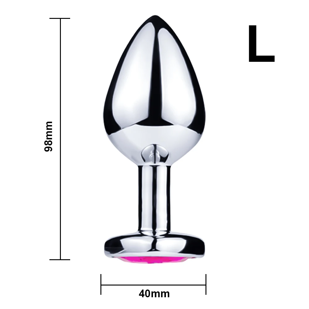 Wholesale Stainless Steel Heart Shape Diamond Male Masturbator Toys Anal Butt Plug Set Buy 7106