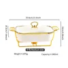Casserole sèche 1,9 L à bord doré de taille moyenne + support