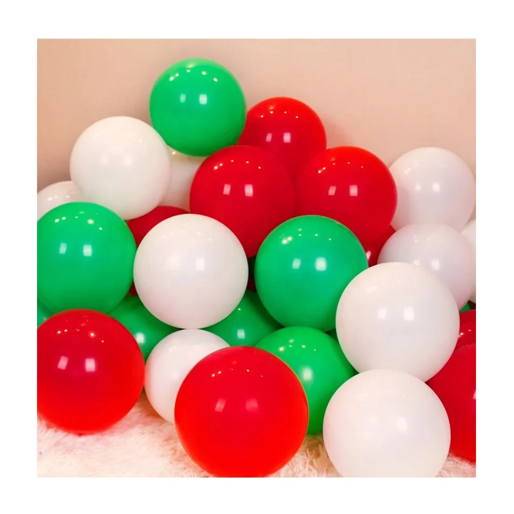 20 Stück Weihnachtsballons – Flauschig Grüne Deko Für Festpartys