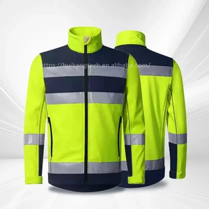 Hi Vis Workwear Zipper Jacket High Visibility Safeti Roadway Reflective Safety Clothing Working Clothes for Men