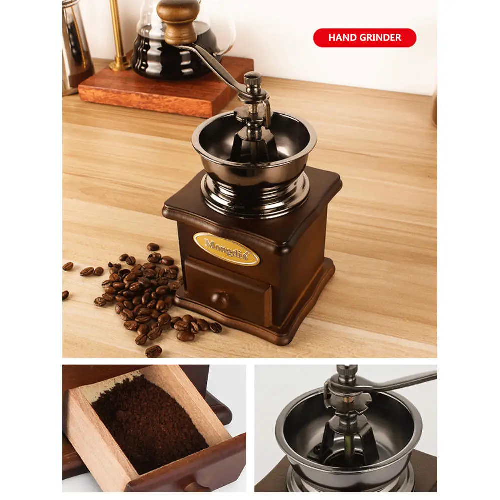 Promote The Art Of Coffee, Stovetop Espresso Vintage Wooden Manual Coffee  Grinder & Moka Pot Gift Box, Coffee Maker Accessories Coffee Bar Accessories  Coffeeware Gift - Temu New Zealand