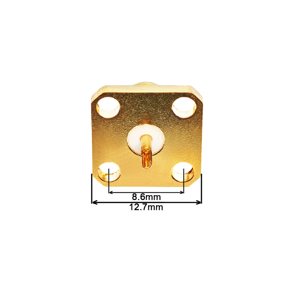 50 Ohm SMA Edge RF Coax Coaxial Connectors SMA Female Jack Socket 4-Holes Flange Panel  Mount  Chasis Connector