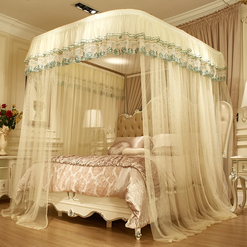 Palace Style Mosquito Net Supplier Drawstring Guide Rail Princess Mosquito Net