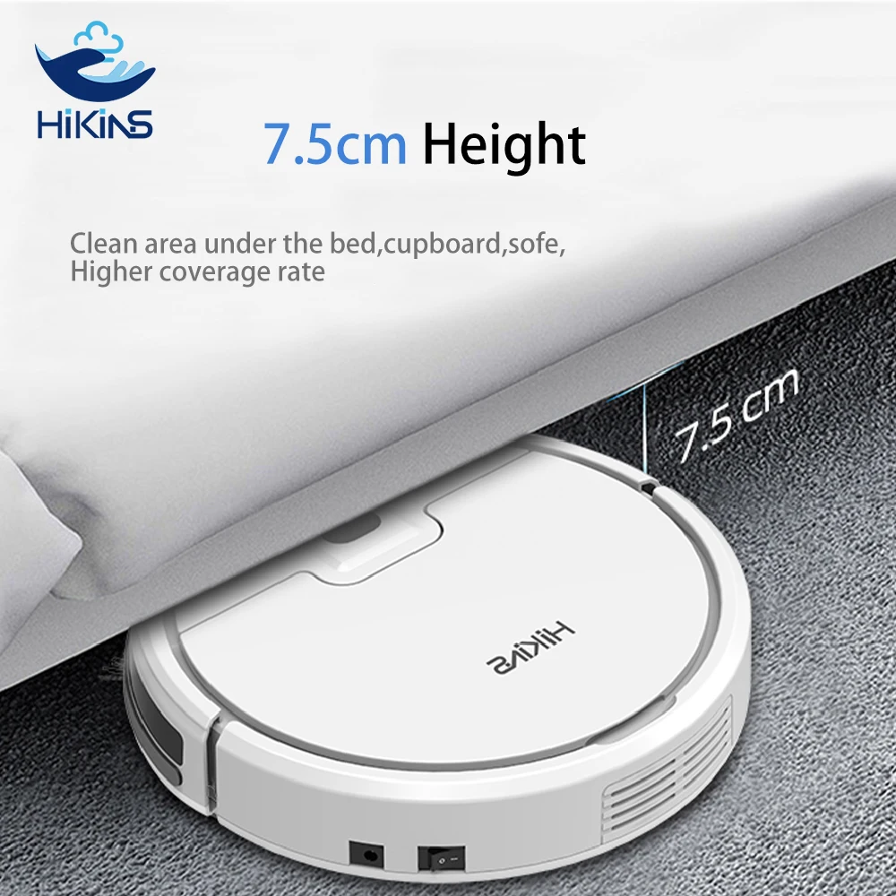 Высоковсасывающий бытовой Автоматический робот-пылесос Hikins 1200 ПА для домашнего использования