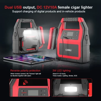 CARKU 12Vおよび24V低ブースター248*248 * 96mm 2275gバス車両用