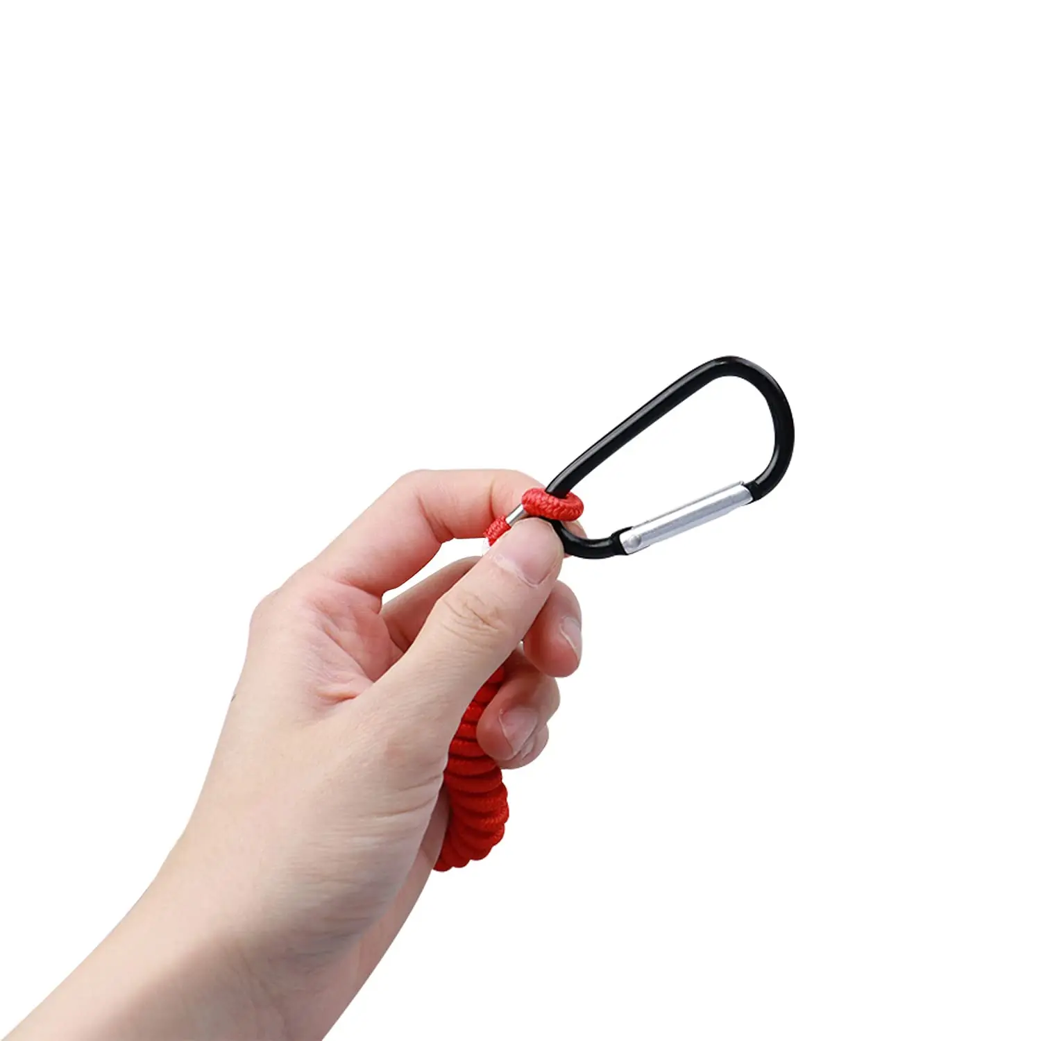 Cord 54 Inch 1371 Long Replace Break Away Boat Kill Switch Braid Retractable Tool Coil Lanyards Bungee Cord With Carabiner