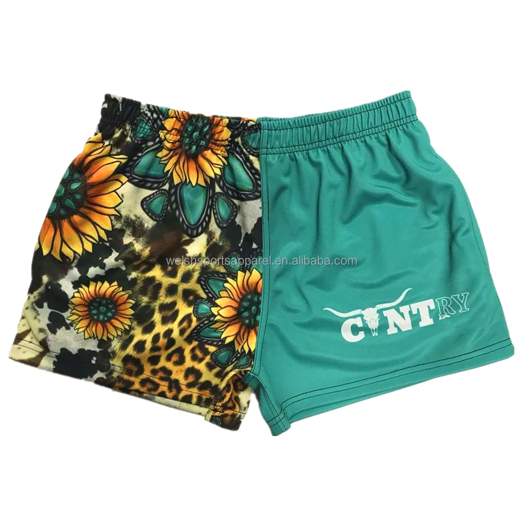 High Quality Design Your Own Cheap Casual Unisex Rugby Shorts In Geo