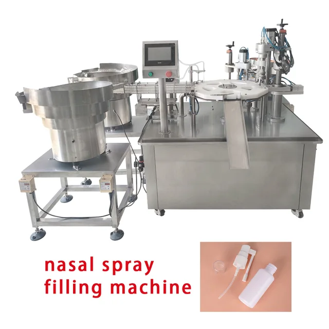 fully automatic nasal spray bottle filling and capping machine 1-10ml nasal spray bottle filling and capping machine