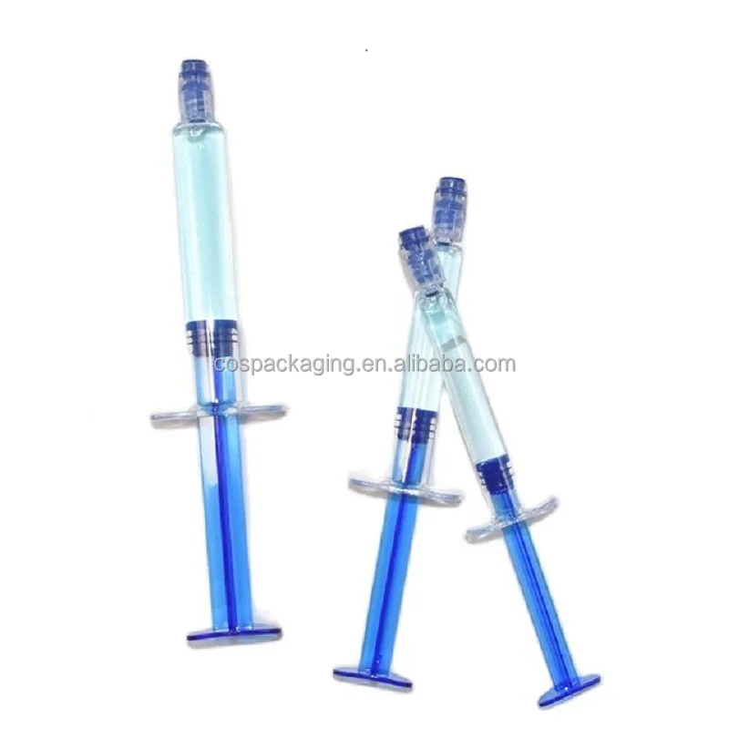 1ml 3ml 5ml 10ml Blue Cosmetic Syringe for Hyaluronic Acid Collagen Back Push Skincare Essence Eye Cream Syringe Plastic Bottle