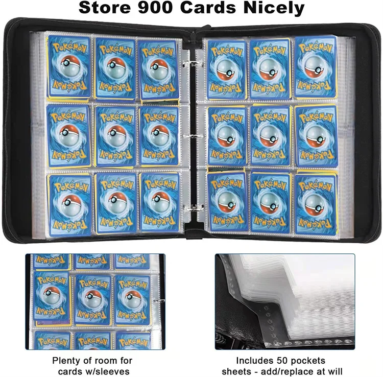 custom card binder zipper Amazon.com: Yellow Black Gradient Custom Card Binder 400 Pockets  Personalized Trading Card Storage Binder Album with Sleeves Zipper Card  Collection Holder Folder for Sport Cards Game Cards Sleeved Cards : Toys &