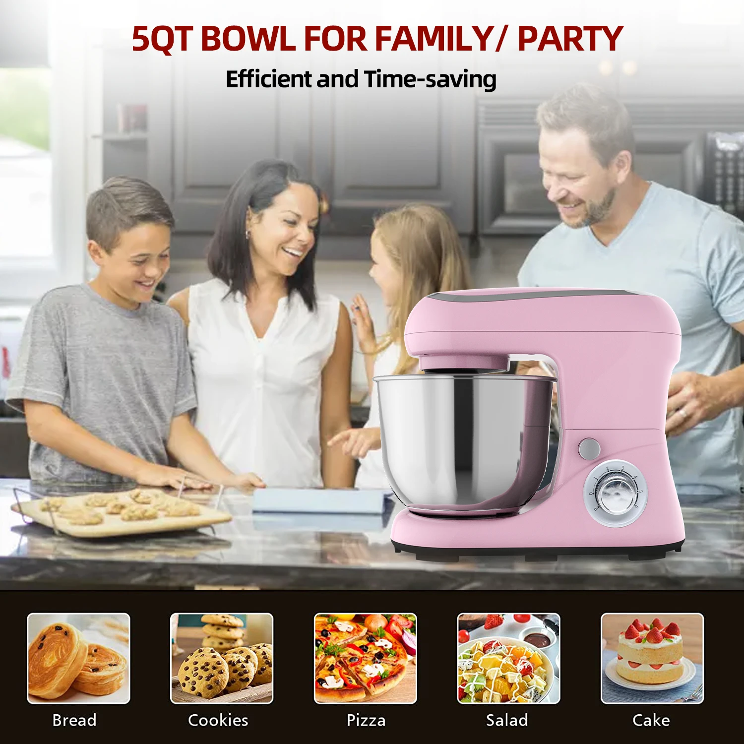 Cheftronic SM-961 1300W 5L Stand Mixer - Versatile & Durable
