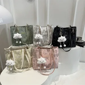 2026 New Cute Leisure Large Capacity Women's Bag Ladies Handbag Shoulder Tote Bag for Commuting with Pendant
