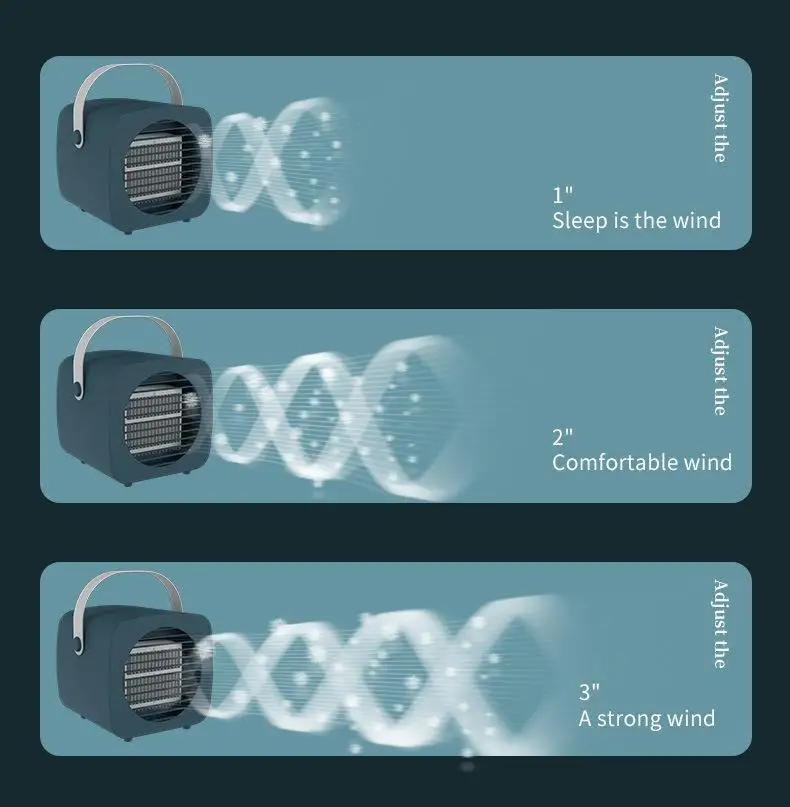 Portable Desktop Air Cooler Fan With 3 Modes And Water Mist_voghion.com