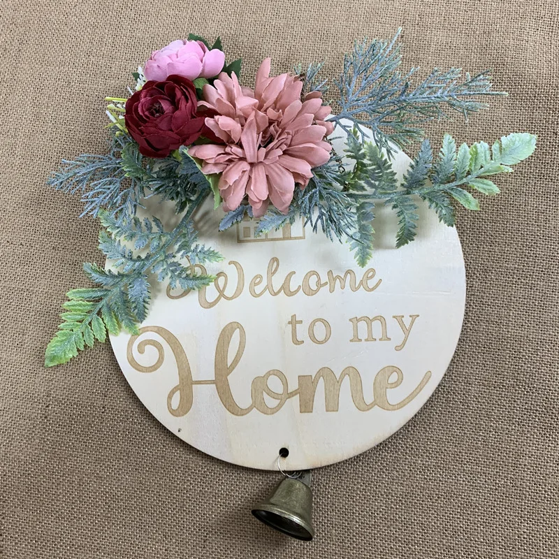 New design welcome sign for front door custom words wooden door signs 