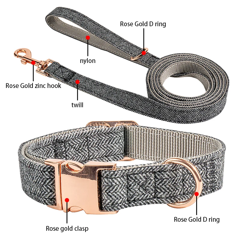 Popular Luxury Designer Custom Dog Leash Collar Metal Buckle