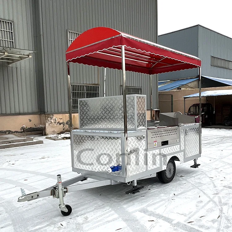Mobile Falafel Cart Food Cart With Fryer Grill Doner Kebab Mobile Food Carts for Sale