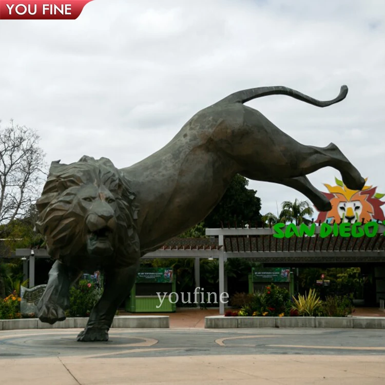屋外動物園広場大きな巨大なブロンズライオン彫刻像| Alibaba.com