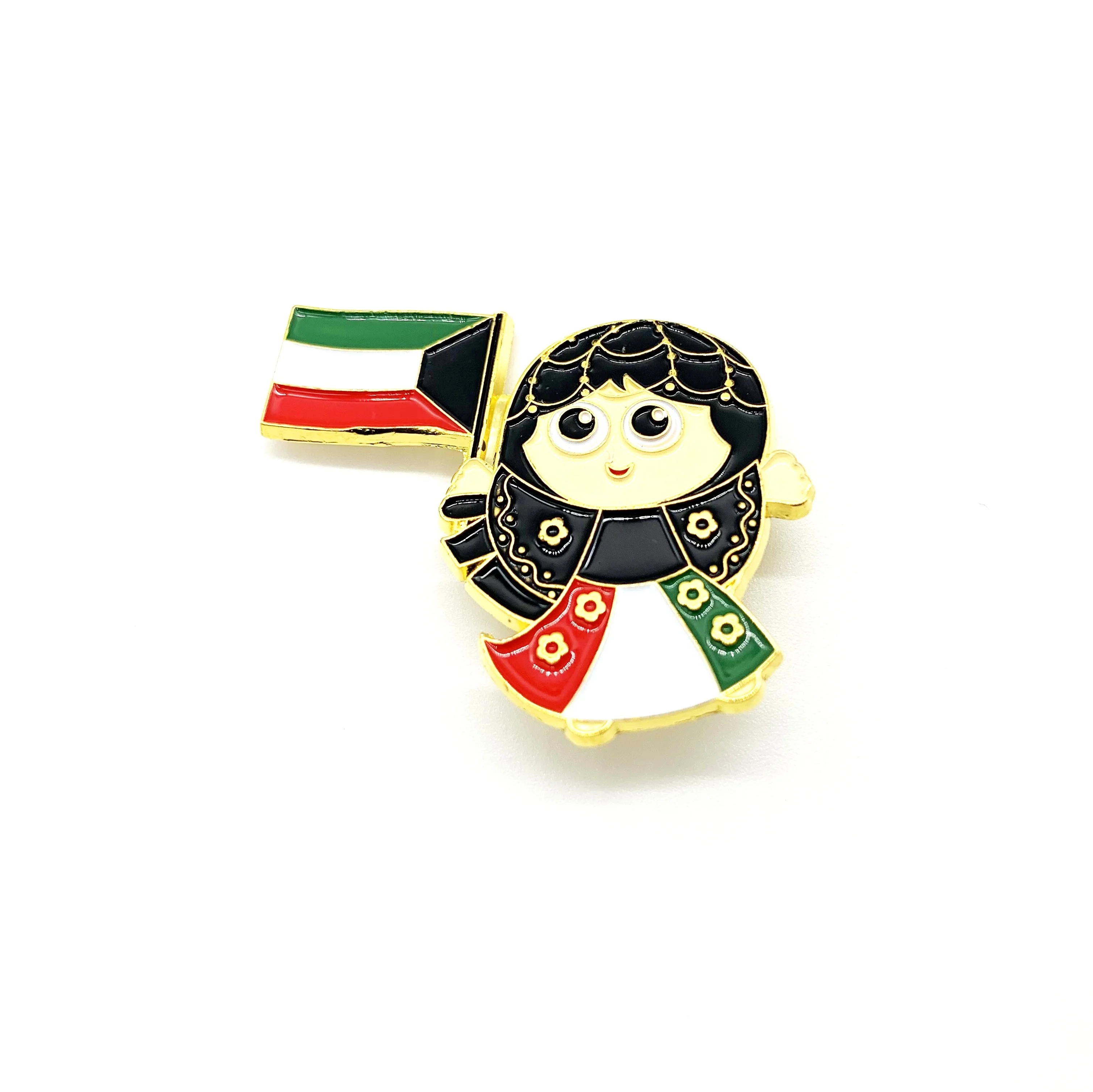 High Quality Kuwait Coat of Arms Hard Enamel Badge Metal Emblem