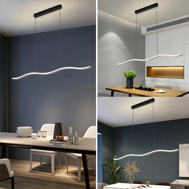 2024 Indoor Luxury Modern Led Pendant Ceiling Light,Led Long Strip