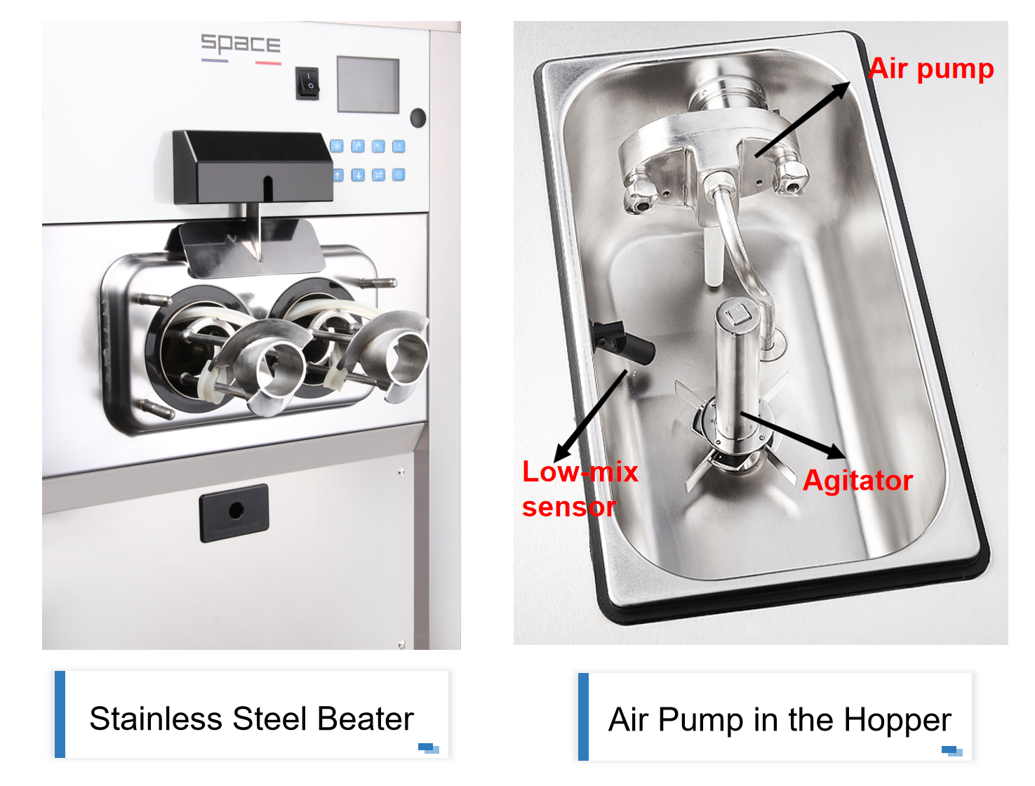 Space Automatic Selfservice Ice Cream Machine 6225a With Best Factory