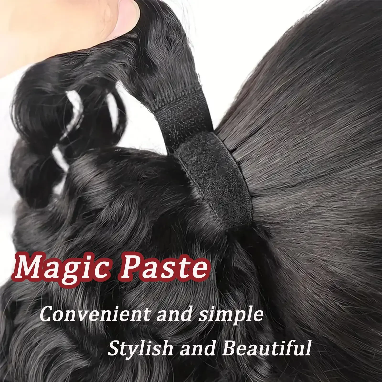 Extension que-de-cheval clip en cheveux humains naturels ondulée_voghion.com