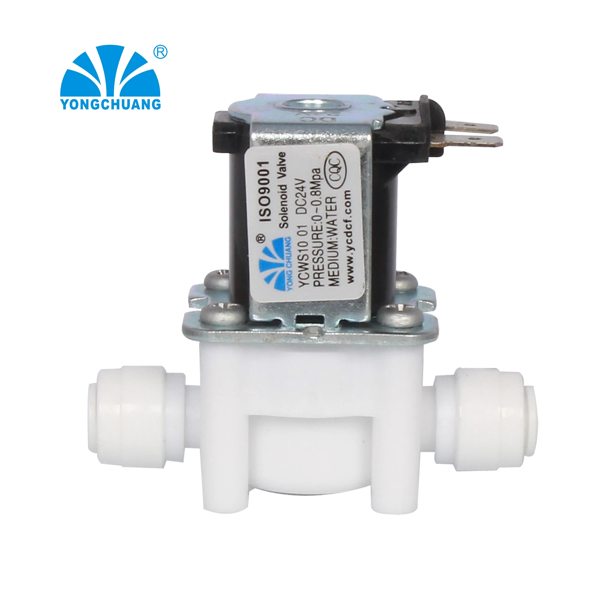 Yongchuang YCWS10-01-22 24V Plastic Water Normally Open 5 bar Solenoid Valve for Ro System