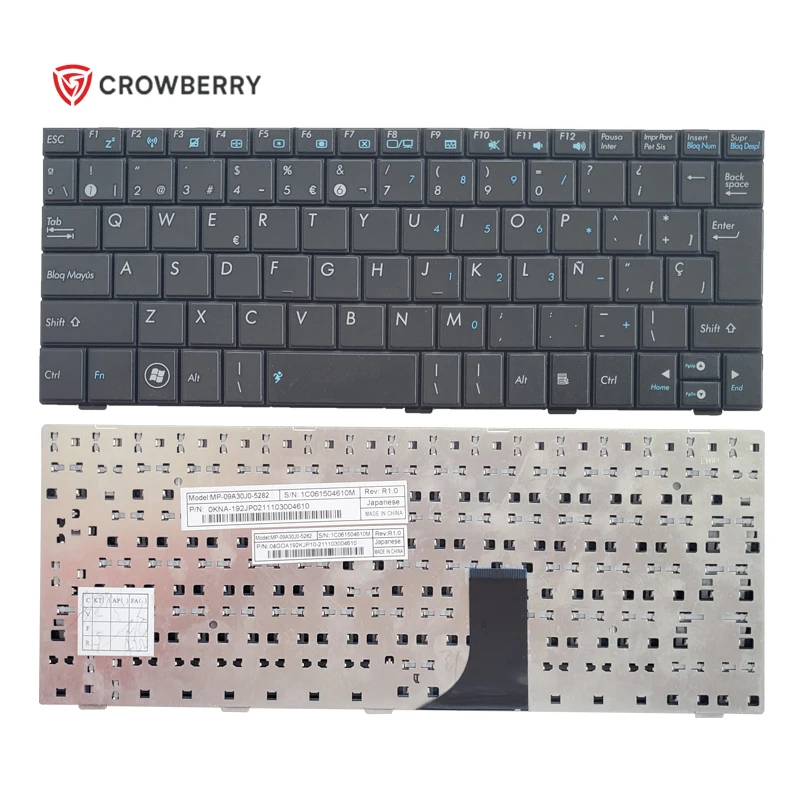 Laptop Keyboard for ASUS EPC T101MT 1005HA 1008PE 1002HA Black with Black Frame SL Slovenian V103662DK1 0KNA-1L1WB01 04GOA1L2KWB00-1
