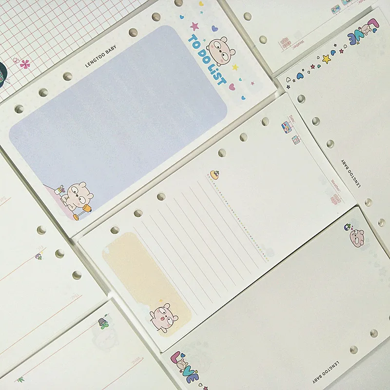 custom cute a6 refill paper journal