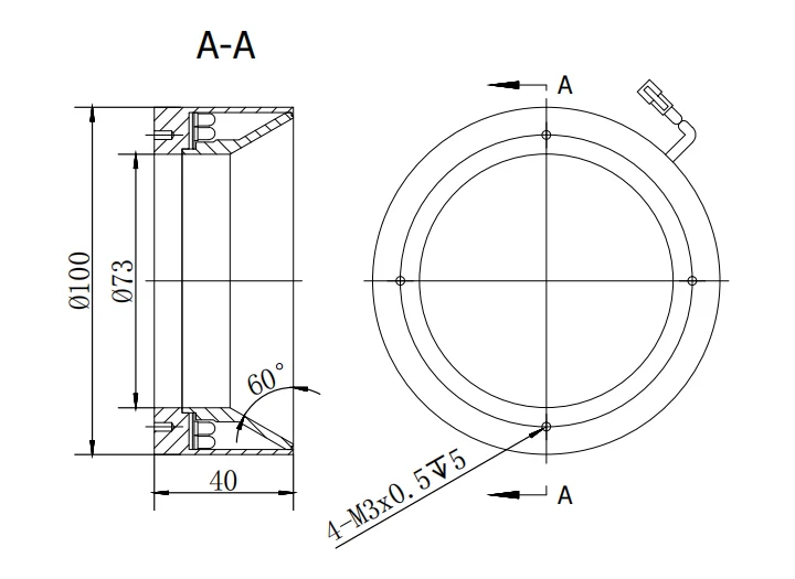product the white ring shadowless light source hm rlc10060kc w24 with an outer diameter of 100mm and an inner diameter of 73mm-8