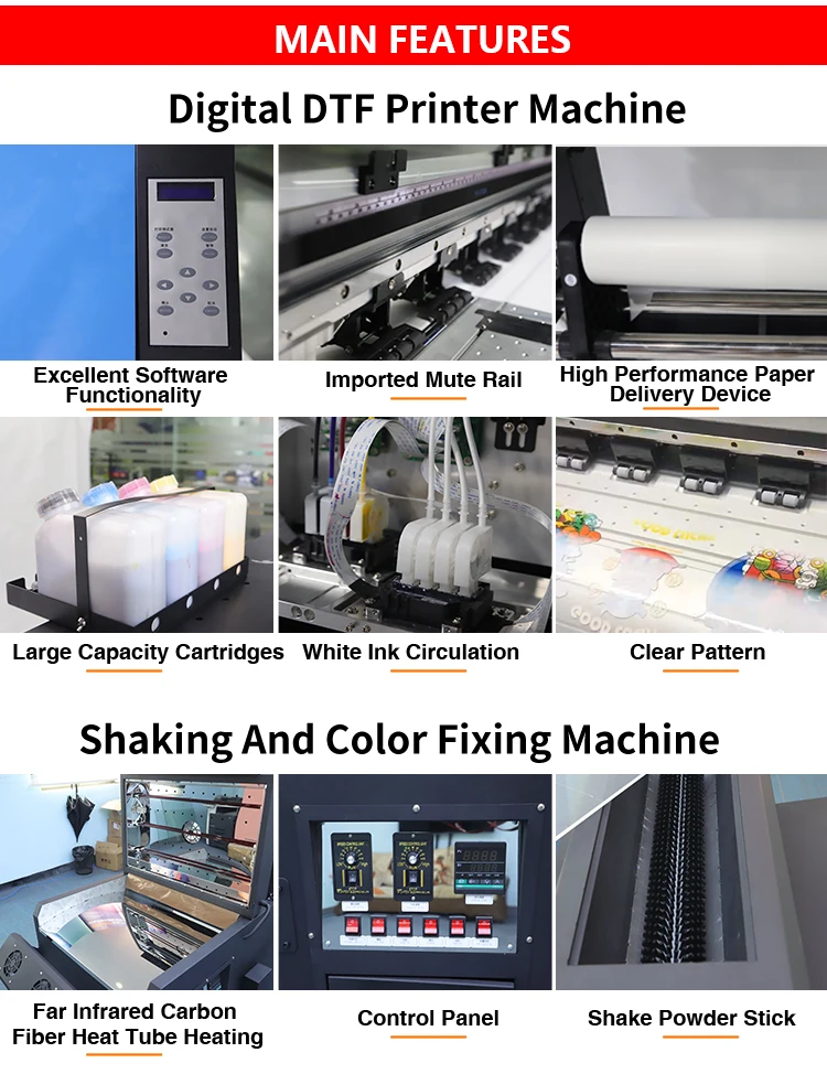 Factory Direct Supply I3200 XP600 4720 DTF Printer 4 Head 24 Inches Xp600 47200 3200 Dual Heads Dtf Printing Machine 60cm