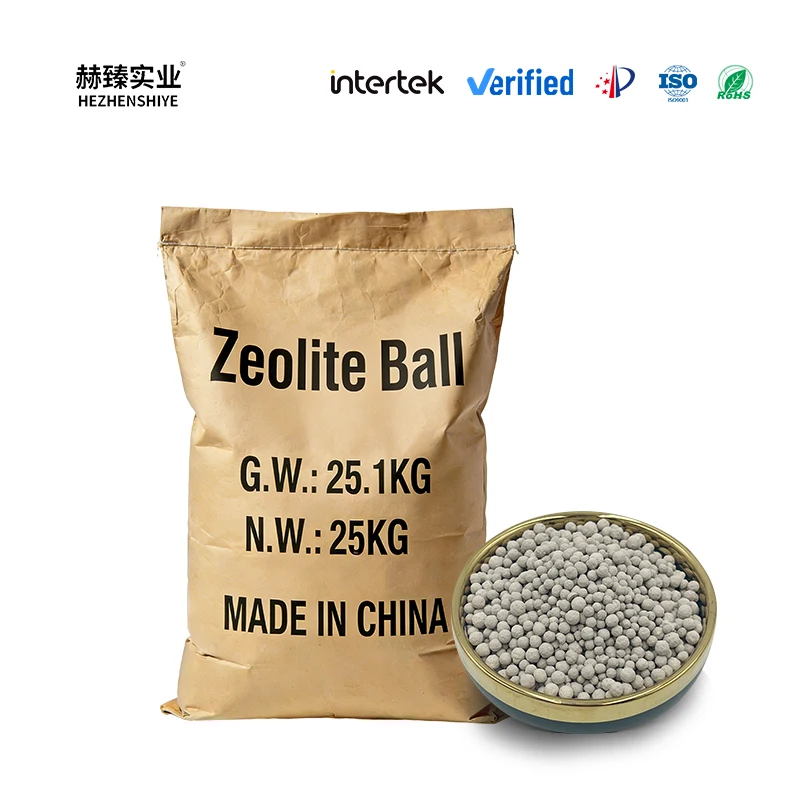 MSDS Tested ISO9001 Approved REACH Compliant Heavy Metal Removal Water Purification Adsorbent Mineral Zeolite Ball