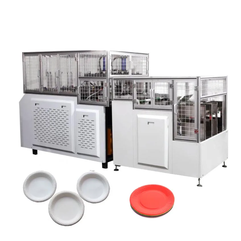 Fully Automatic All in One Disposable Birthday Paper Plate Press Cutting Making Machine Automatic Paper Dish Making Machine