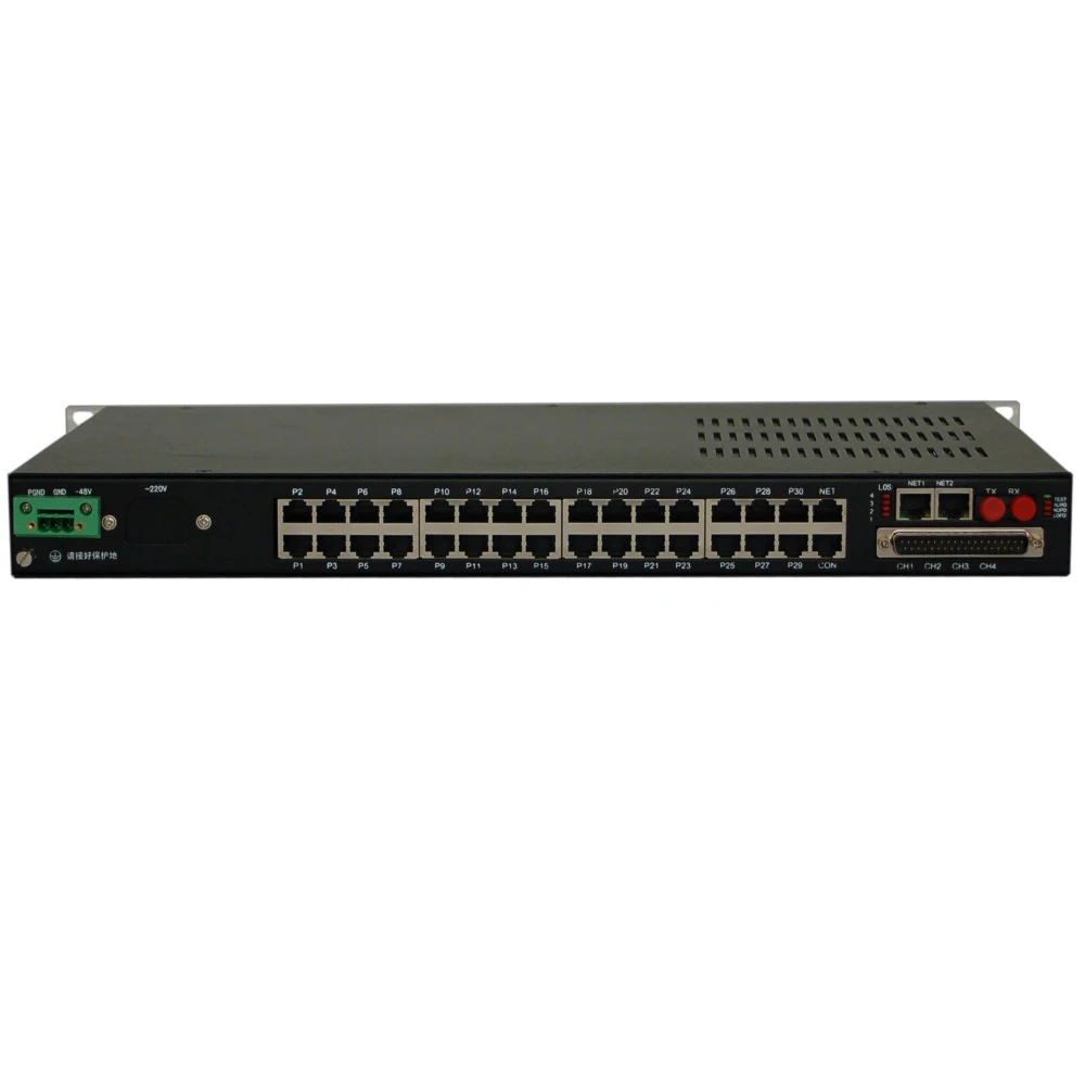 30 Ports Telephone 4e1 2fe Rs232 Rs485 E&m Voice Modem Pcm Multiplexer ...