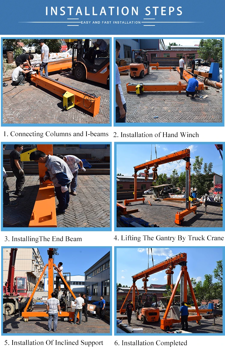 four wheel mini gantry crane
