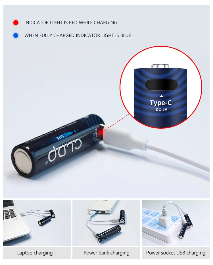 Chilwee группа cldp бренд размера АА не содержит никель цинк 1 6 V батарея USB 1800mWh Тип C перезаряжаемого ni-cd