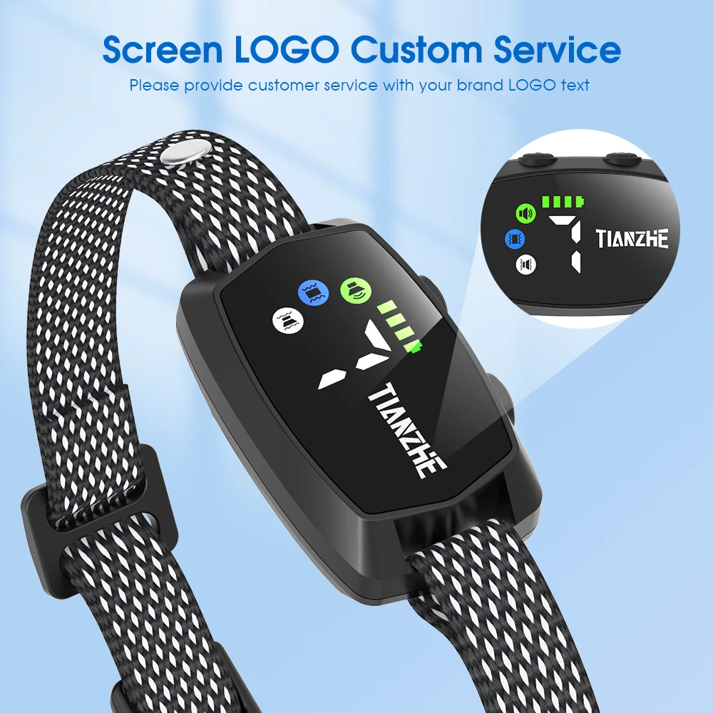 Anti-Bark Device No Shock Safe Stop Barking Training Dog Bark Control Collar With Sound Sensor and Gyroscope Motion Sensor