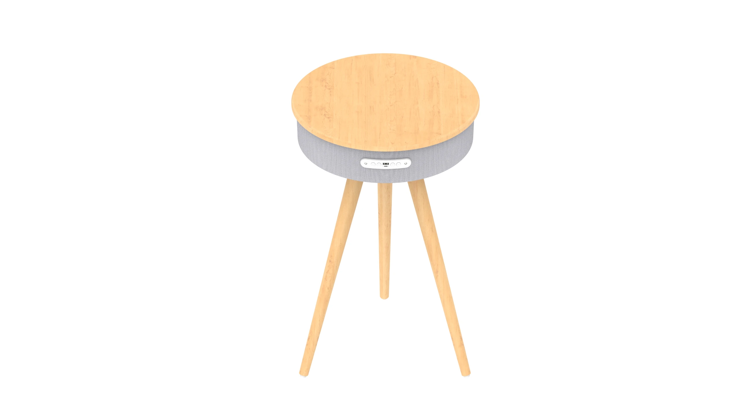 Table Basse Design Avec Haut-Parleur Bluetooth 10W - Pliable, Charge Sans Fil, Veilleuse, Style Rustique - 6
