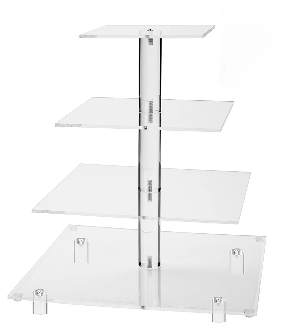 4 Tier Acrylic Round Cake Stand Cupcake Stand Dessert Tower Tea Party Serving Platter, Cupcake Tree Wedding Party Décor details