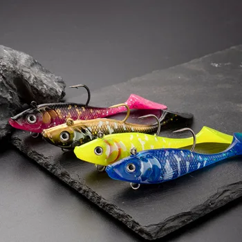 Cheery Soft PVC Salmon with Treble Hooks-Artificial Soft Bionic Bait for Sea Bass Catfish Freshwater/Saltwater Fishing – Soft Lure – view 2
