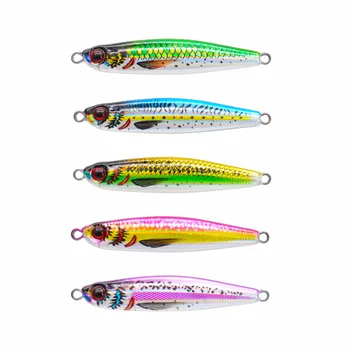 New Arrival Printed 40g/7.3cm Long Jigging Lead Fish Fast Sinking Hard Bait for Sea Fishing – Metal Jig – view 2