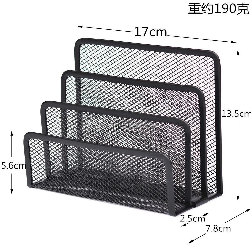 Metal Mesh Desk Organizer Desktop Letter Sorter Mail Tray File ...