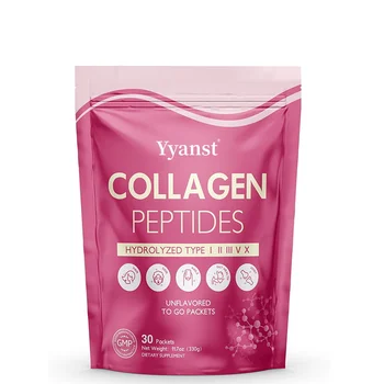 OEM/ODM Beauty Type I,II,III,V,X Hydrolyzed Collagen Peptides Powder Support Immune System Healthy Metabolism Collagen Powder