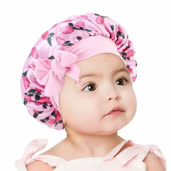 Baoli custom Factory Sold Customization Satin hair bonnet for Cute Kids and Women sleeping bonnet