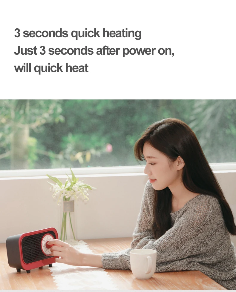 Old School Hands Warmer Foot Heater For Ladies Desktop Small Home Use Hot Wind Hot Air Machine PTC Ceramic Heating