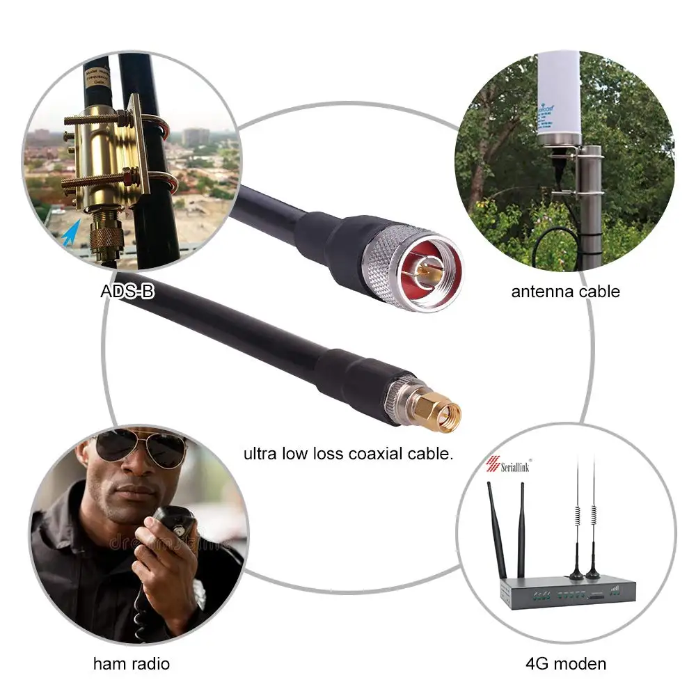 Good Attenuation and Super Flexibility LMR400 Coaxial Cable