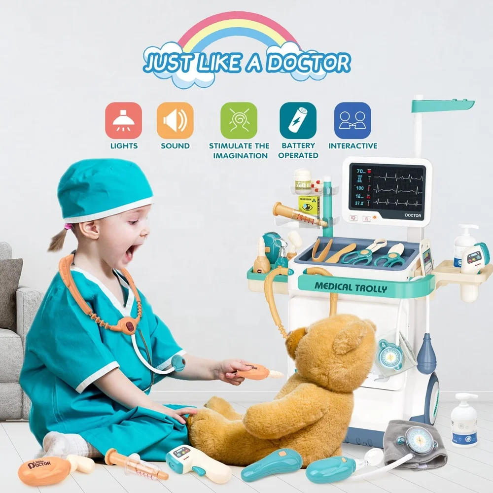 Kids Simulated Blood Pressure Cuff Monitor Toys Doctor Pretend Play Kids  Education Toy Blood Pressure Playset Toy