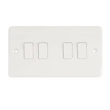 VNX Wholesale Comfortable Design 13A White 3 Pin Flat Plug Outlet Electric Wall Socket With Rcd Protection