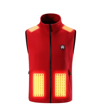 2023 Lightweight Electric Heated Vest Jacket Custom Fleece Battery Heating Vest Mens Gilet with Battery Pack for Winter